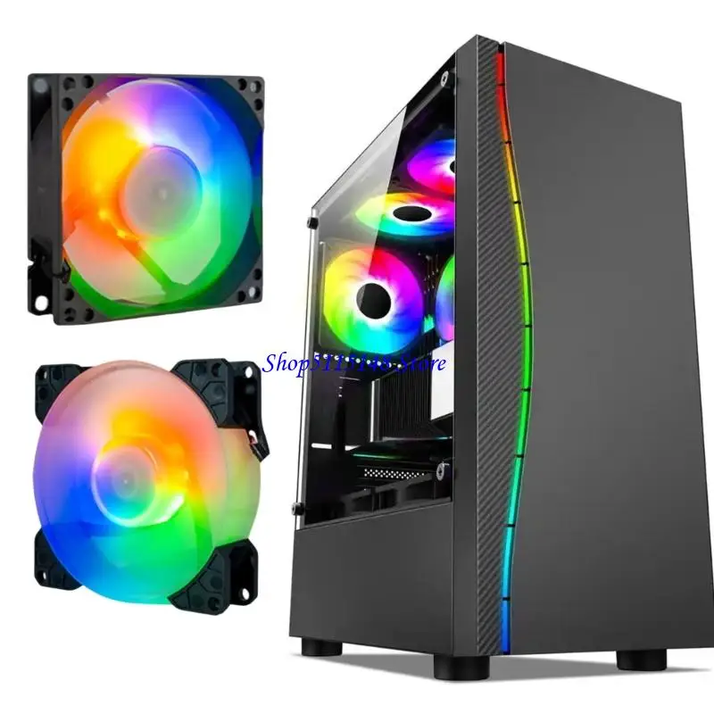 F3MA Argb 90mm 12V مروحة تبريد لجهاز الكمبيوتر الشخصي تبريد المياه مروحة تبريد سطح المكتب