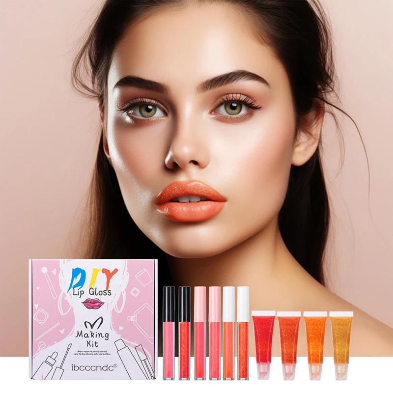 DIY Transparent Lip Gloss Set Moisturising&Nourishing Lip Gloss Set Lipgloss Base Private Label Lipstick Custom Logo