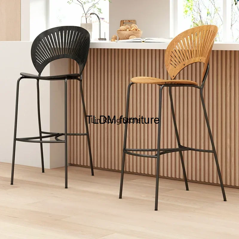 

Restaurant Nordic Dining Bar Chairs Modern Metal Garden Kitchen Bar Chairs High Outdoor Tabouret Haut Design Furniture YY50BC