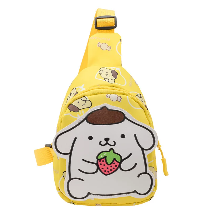 Sanrio Crossbody Snack Shoulder Bag para crianças, nova melodia, Clear M Cartoon, pacote de peito infantil, moda fofa