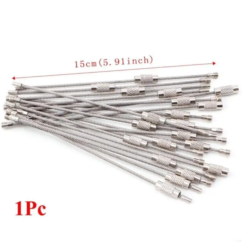 الكثير في الهواء الطلق المشي لمسافات طويلة برغي قفل الفولاذ المقاوم للصدأ لكابل سلك حبل سلسلة حلقة رئيسية