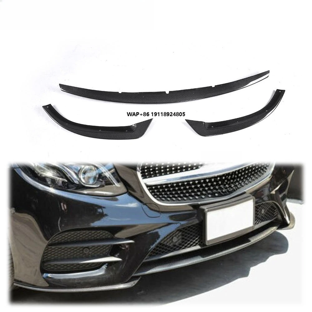 

3PCS Carbon Front Bumper Lip Spoiler for E Class C238 Sport Coupe 17-18