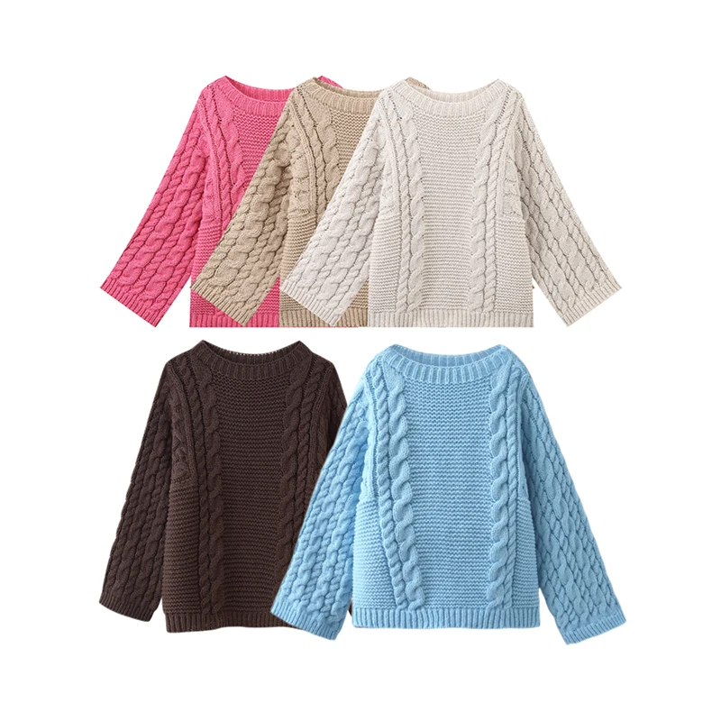 

YENKYE Autumn Winter Sweater Women Casual O Neck Twists Knit Pullover Chic Long Sleeve Loose Sweaters