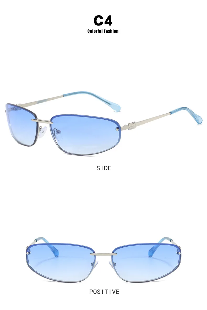 Neue helle farbige Sonnenbrille für Damen, silberne Sonnenbrille für frühes Frühjahr für würzige Mädchen, Quecksilber-Linsenmode – Detail 7
