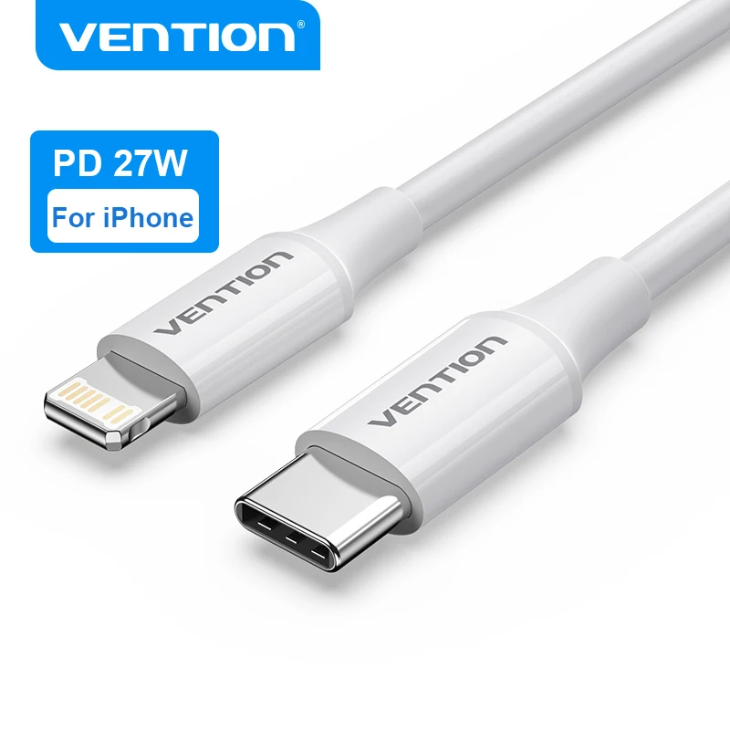 

Vention PD 20W USB C Cable for iPhone 14 13 Fast Charging Charger for MacBook iPad Pro 3A Type C To Lighting Cable Data Wire 1M
