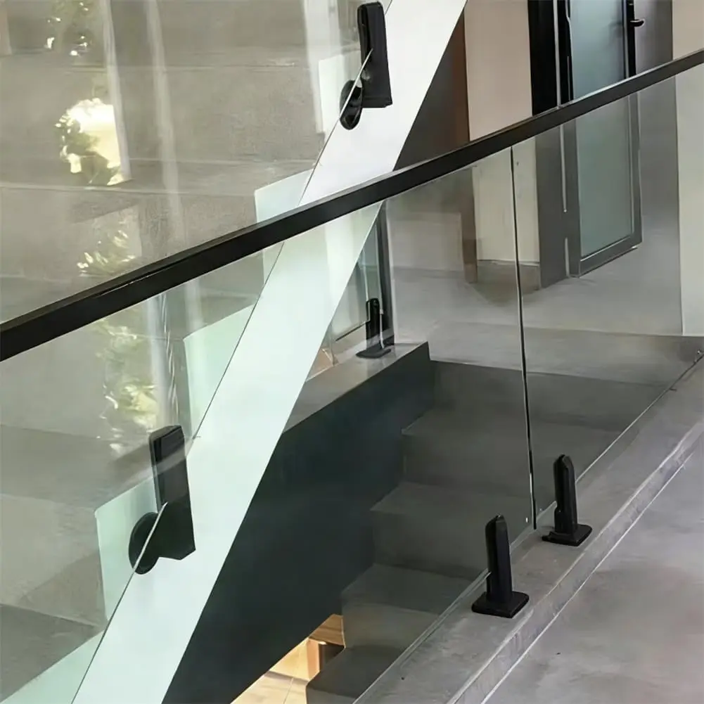 Bild 6: 10 Stück seitlich montierte Glasklemmen ohne Bohren, Glasgeländerhalterung für Pool, Treppe, Schrägen, Zaun-Zubehör, Glasklemme