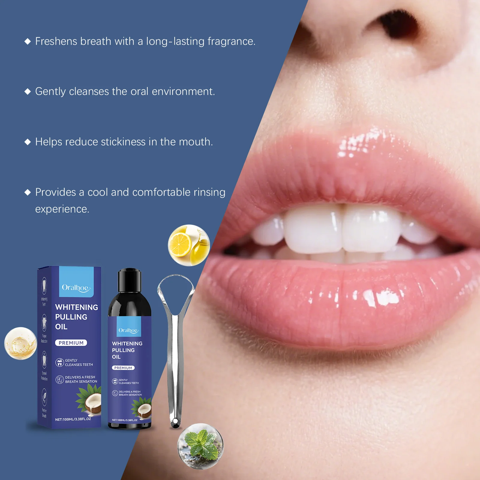 Olio per tirare la menta di co - Teeth Whitening Oil Pulling recensione e prezzo