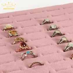 Ring earring Organizer Sponge Mat Jewelry Tray Inner Accessory 100 Slots Rings Storage Pad 33.5*22.5Cm Pink Black Green Mats