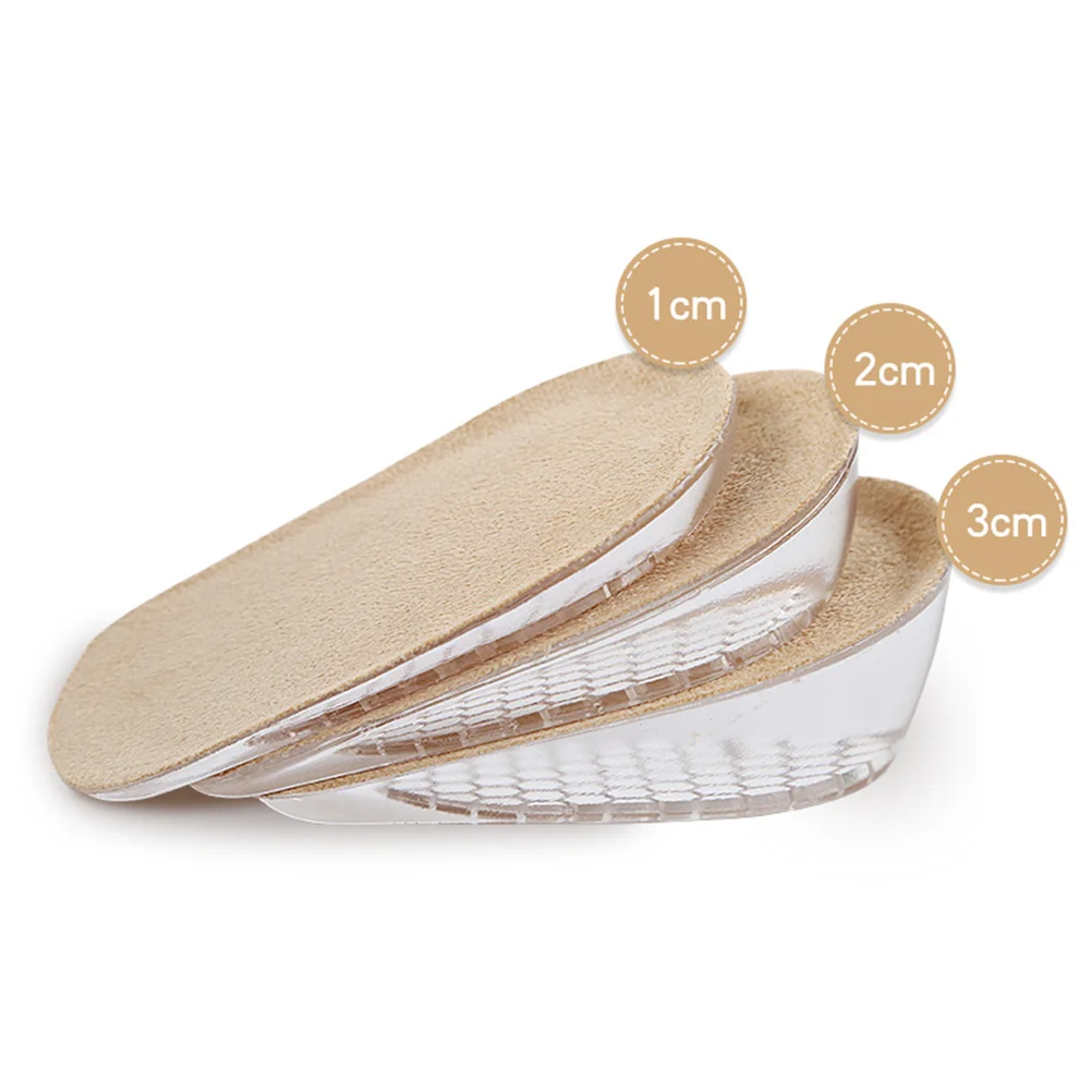 

2Cm Height Increasing Half Insoles Forefoot Cushion Pad Invisible Shoe Inserts Latex Comfort All Day Anti-Slip