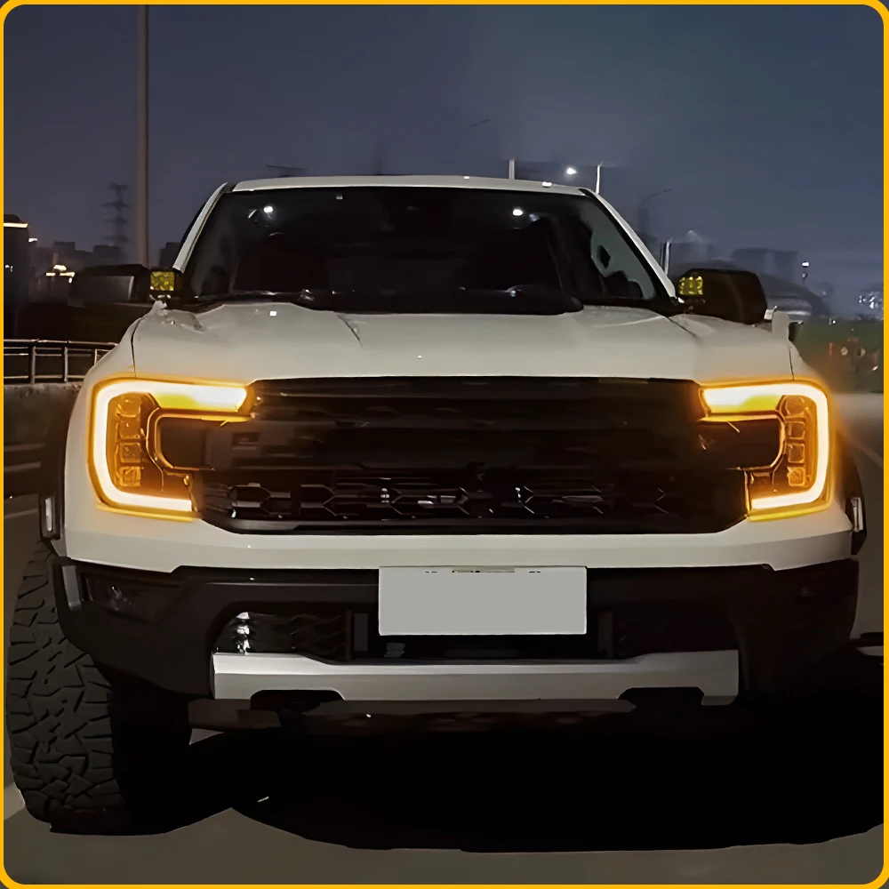 Headlamp Assembly For Ford Ranger 2022-2024 Modify Matrix LED DRL Projector Lens Plug and Play Auto Car Accessories Turn Signal