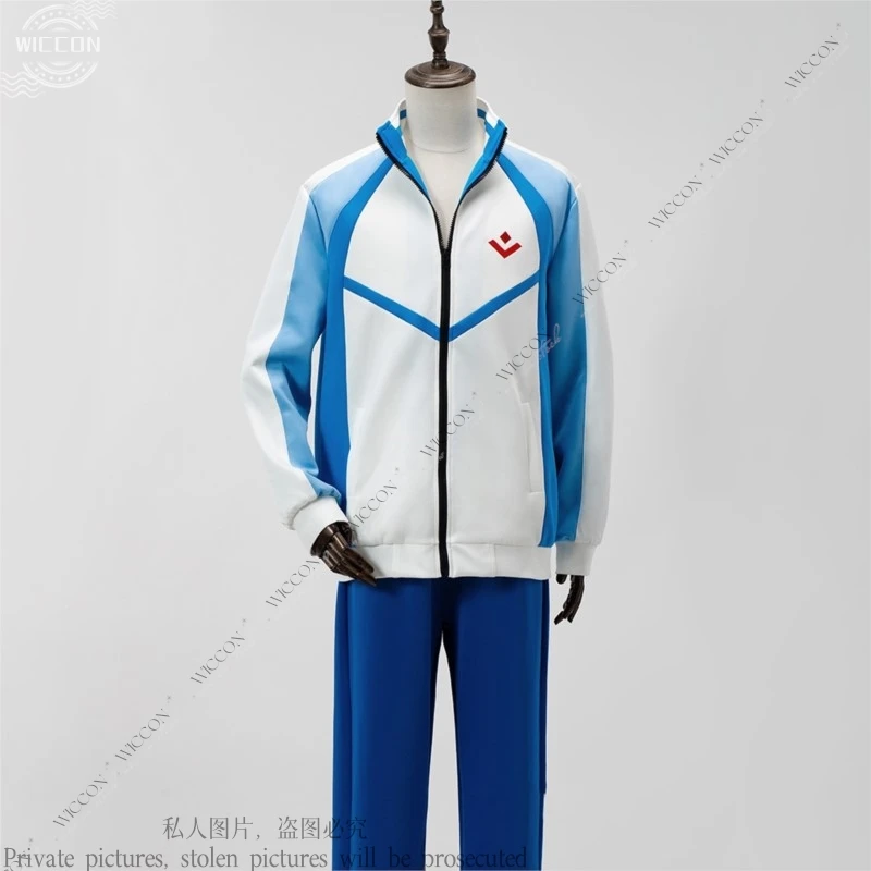 Nanase Haruka Costume Cosplay Parrucca Cappotto Pantaloni Gratis! Cos Iwatobi Swim Club Abito quotidiano Festa Donna Uomo Halloween Comic-Con