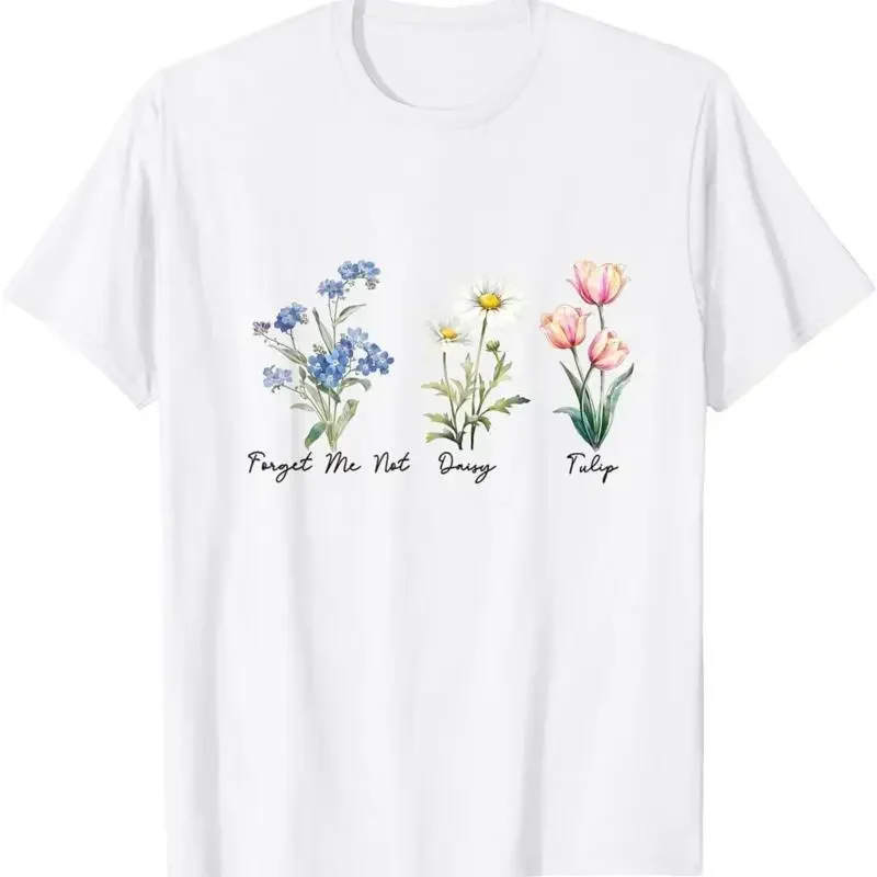 Forget Me Not Daisy Tulip T Shirt