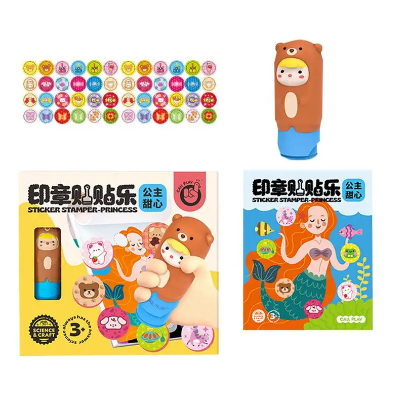 

Stamp Stickers For Kids Arts And Crafts Stamp Stickers Collectible Book 300 Kotka Duck Themed Waterproof Stickers Fidget Toy