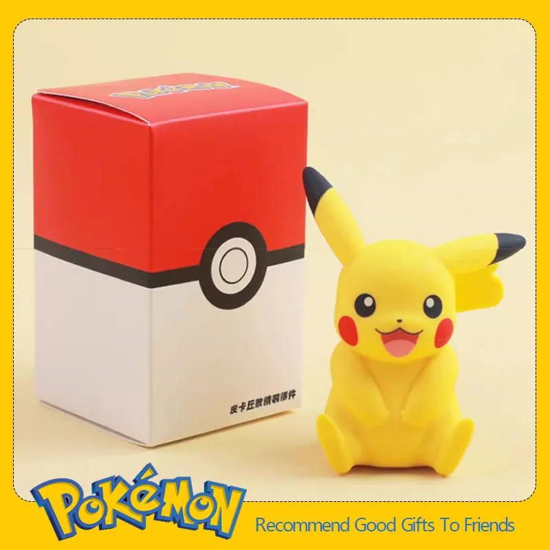 Pokemon Pikachu Anime Figure Couple Toys Car Decoration Ornaments Action Figure Furniture For Display Birthday Gift For Kids Boy