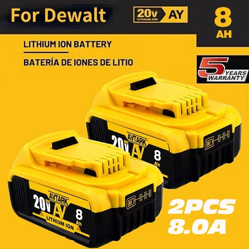 20V 8000mah For Dewalt Replacement battery DCB606 DCB609 DCB205 DCB206 DCB209 DCB182 Cordless Power Tool Battery