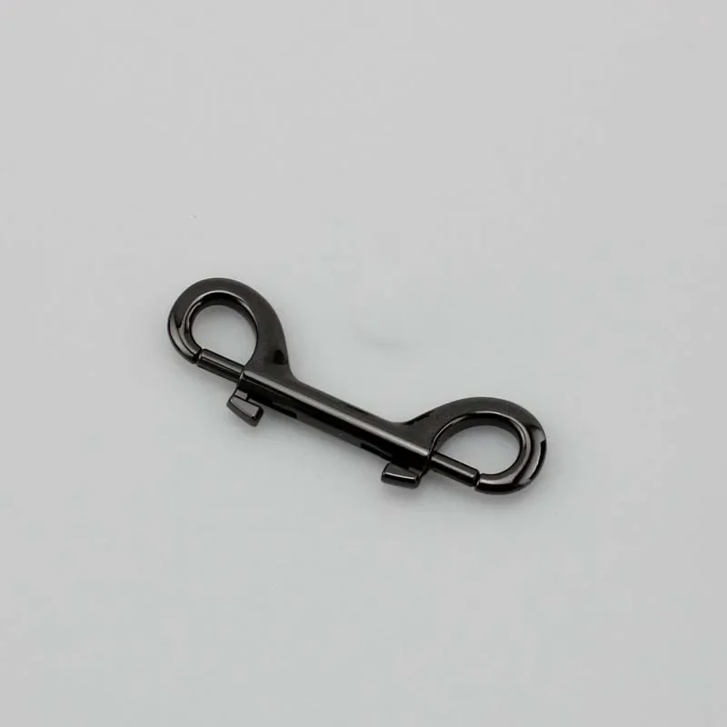 long double ended snap hooks metal strong hook 2 claps hardware for handmade handbag hanger swivel hooks