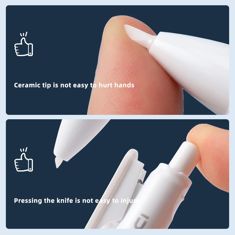 سكين حرفي من السيراميك M&G، مناسب لقطع الورق DIY للطلاب، وقطع ورق الحائط، وفتحة العبوة، وسكين الحرف المكتبي #4