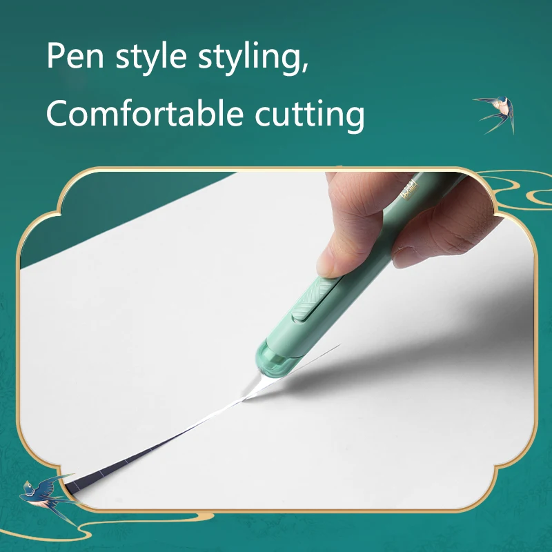 Deli Pocket Pen Cutter Auto-Lock Safety Ceramic Blade, Mini Art Knife Kid\'s Wallpaper tools for Cut Package/Cardboard/Paper 샤프