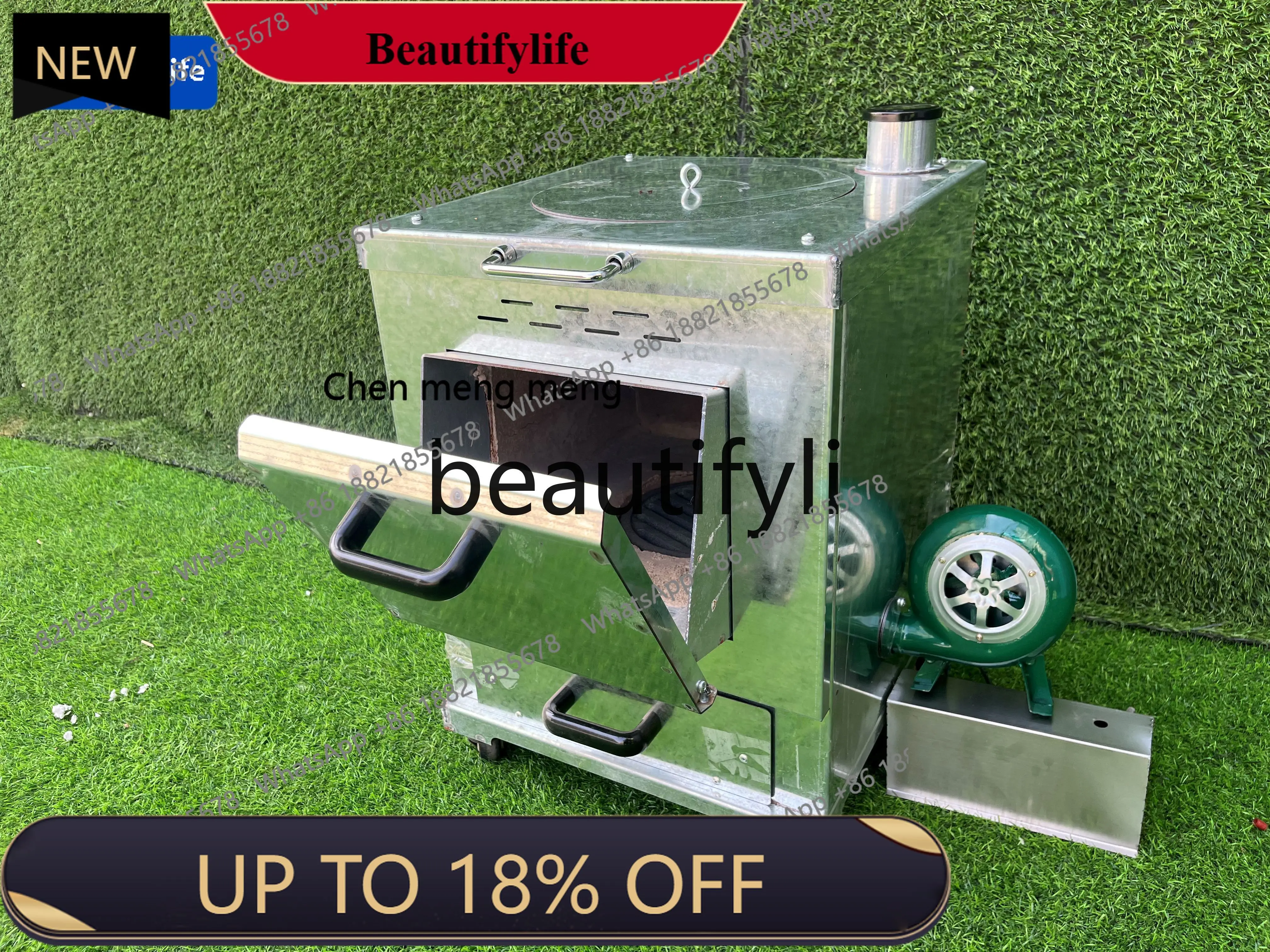 

a56 Commercial Smokeless Charcoal Stove for BBQ Restaurant, Thickened Heat Insulation Charcoal Starter Stove for Barbecue Shop