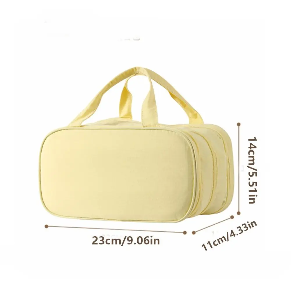 Трехслойная перегородка, ручная косметичка большой емкости с ручкой, сумка для хранения косметики, водонепроницаемая сумка для туалетных принадлежностей, дорожная