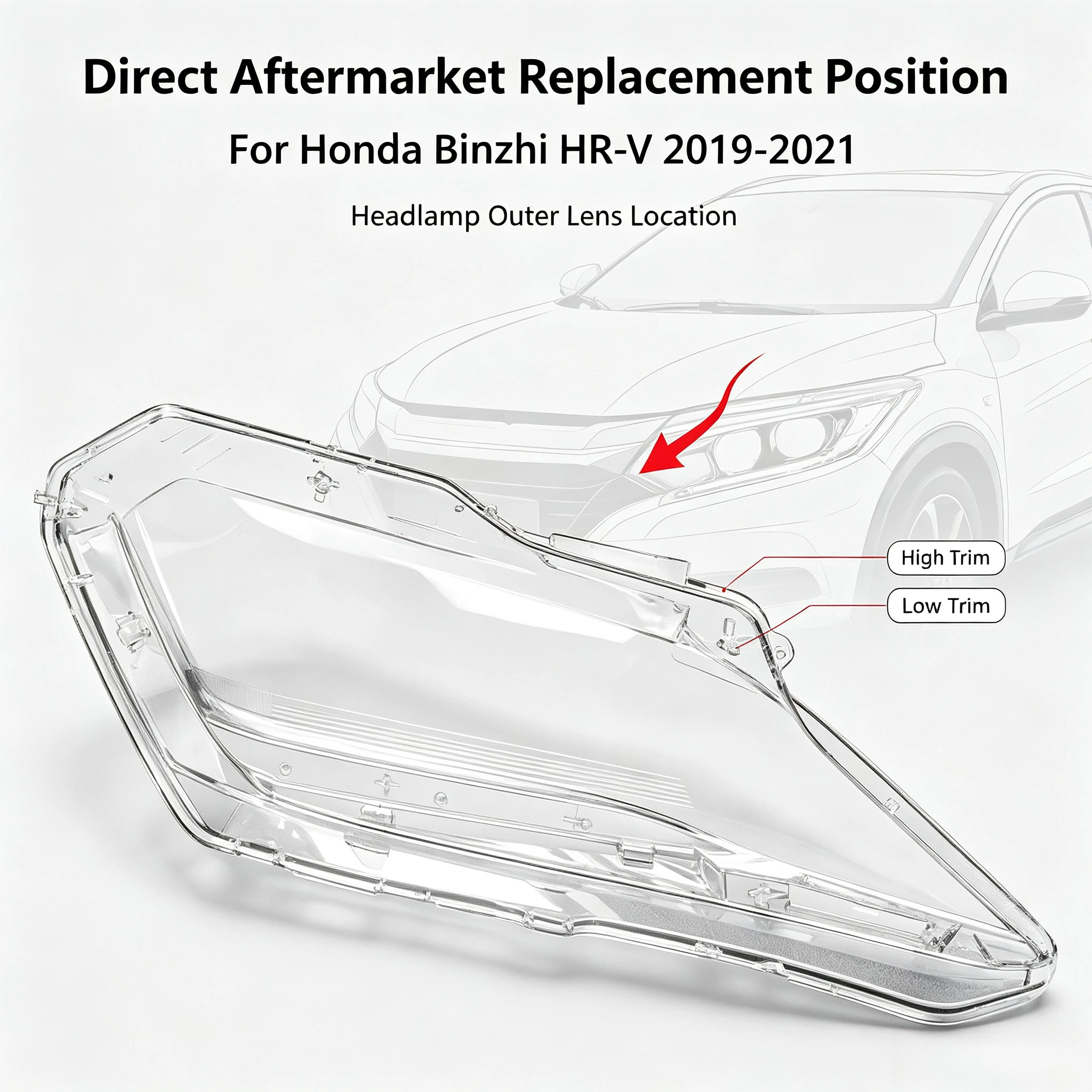 Moggic Headlight Lens Cover Compatible With Binzhi 2019 2020 2021 All New Version Left Right Side Replacement Dedicated