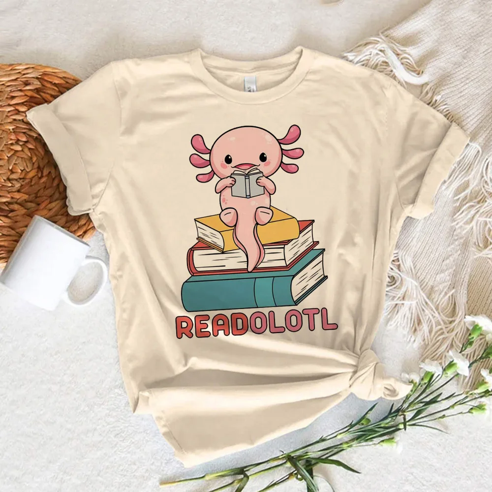 Axolotl-Économie à motifs de bandes dessinées japonaises pour femmes, hauts pour filles, vêtements de bandes dessinées Harajuku, Y2K