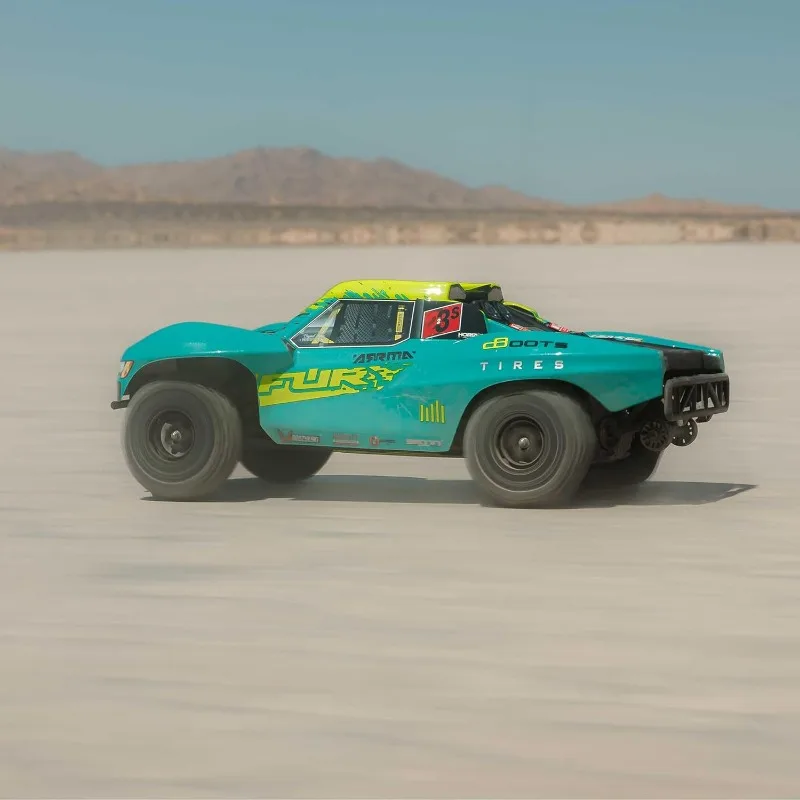 Camion RC 1/10 Fury 2wd 223S BLX Brushless Short Course Truck RTR (batteria e caricabatterie non inclusi) con DSC, verde, ARA35