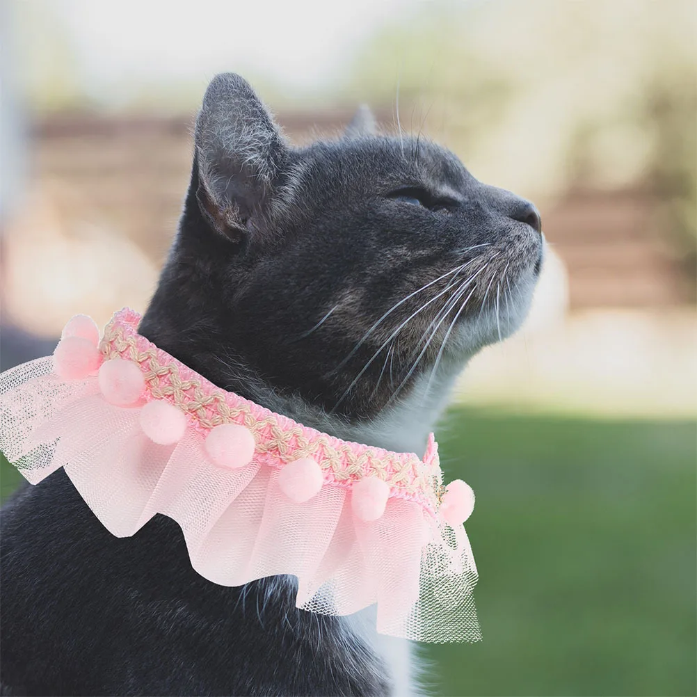 

2pcs Pet Adjustable Dog Cat Collar Decorative Wear-Resistant Kitten Collar Kitten Neck Wear-Resistant Comfortable Safe Material
