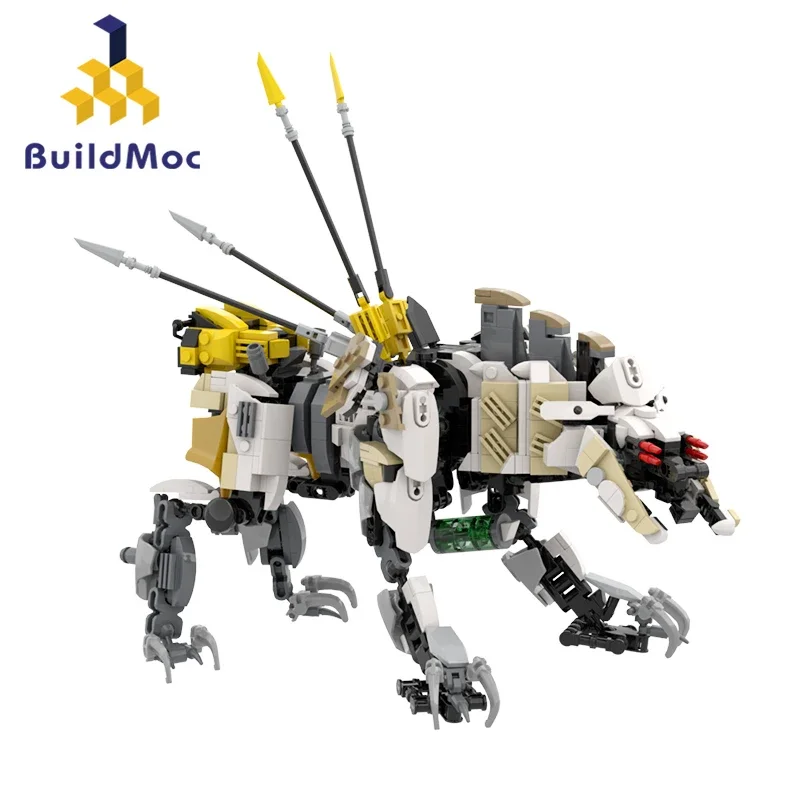 

BuildMoc Horizon Sawtooth Beast Monster Building Blocks Set Zero Dawn Giant Long Necked Thunder Mecha Tooth Giraffe Bricks Toys