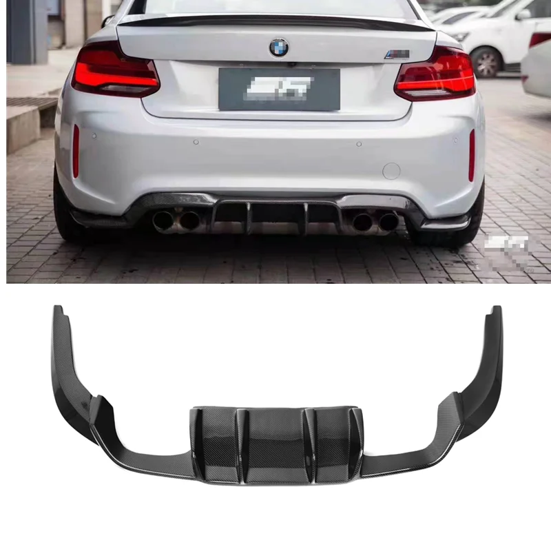 

3PCS Carbon Fiber Rear Bumper lip for BMW F87 M2 2014 2015 2016 2017 2018 V Style Rear Diffuser