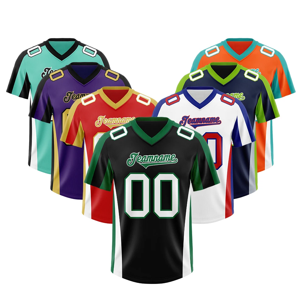 제조업체 맞춤 폴리에스터 빈티지 스포츠 저지 레트로 아메리칸 풋볼 박시 티셔츠 짧은 프린트 메쉬 통기성