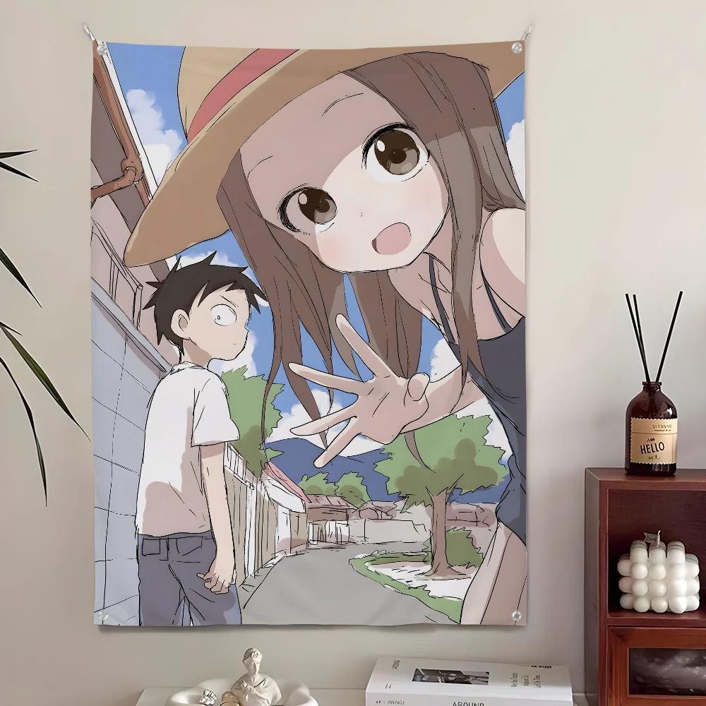 Anime T-Teasing M-Master T-Takagi-san Flag Home&Garden Outdoor Microfiber Printed Decoration Background Art Flag Banner