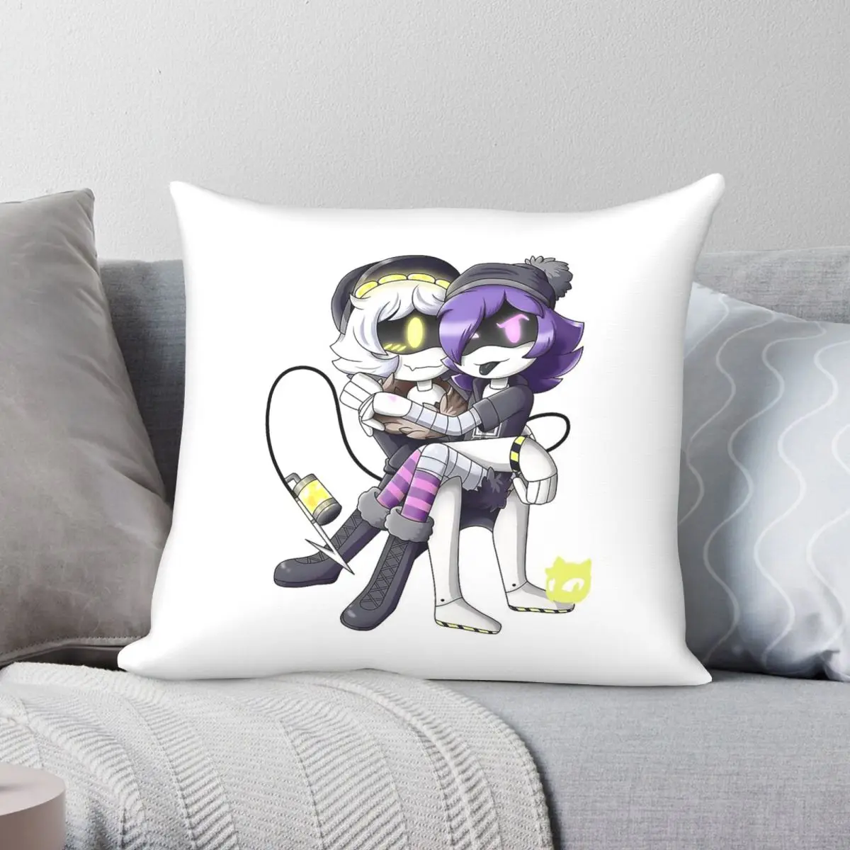 N Uzi Doorman Murder Drones Pillowcase Polyester Linen Velvet Printed Zip Decor Pillow Case Sofa Seater Cushion Cover 18
