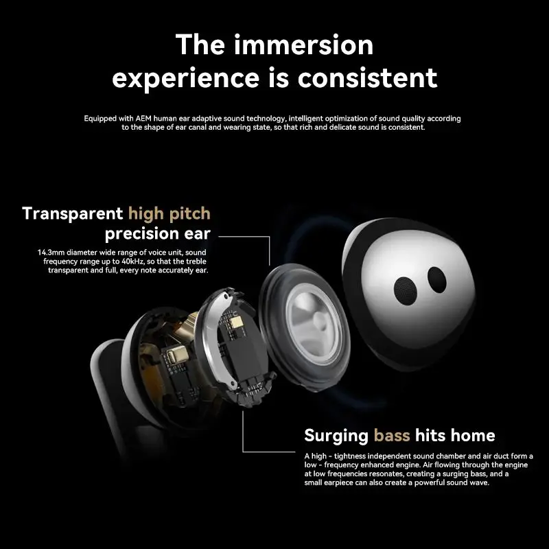 Original Huawei FreeBuds 4E Earphones Bluetooth 5.2 True Wireless Headphone Open-fit Active Noise Cancellation 2.0 Earbuds