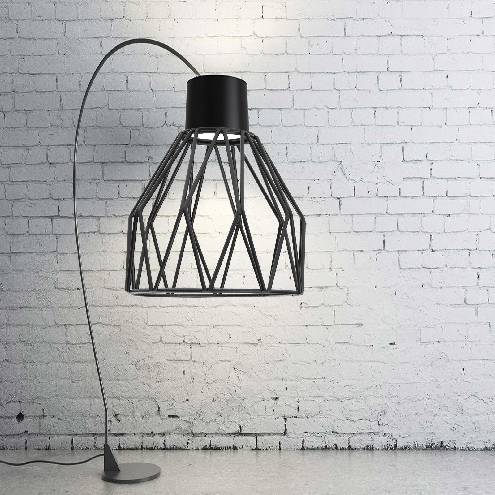 

Wrought Iron Lampshade Industrial Shades Wireless Ceiling Light Retro Cover Accessories Hollow Metal