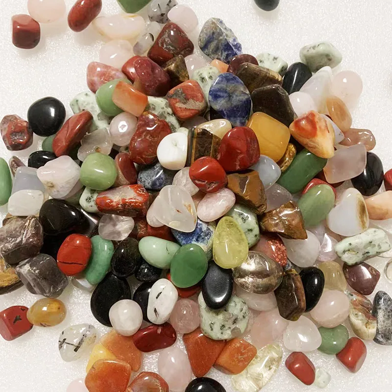 Wholesale Polishing Tumbled Stones Bulk Mixed Crystals Gemstones 15-20mm Assorted Gems Fish Tank Garden Decoration