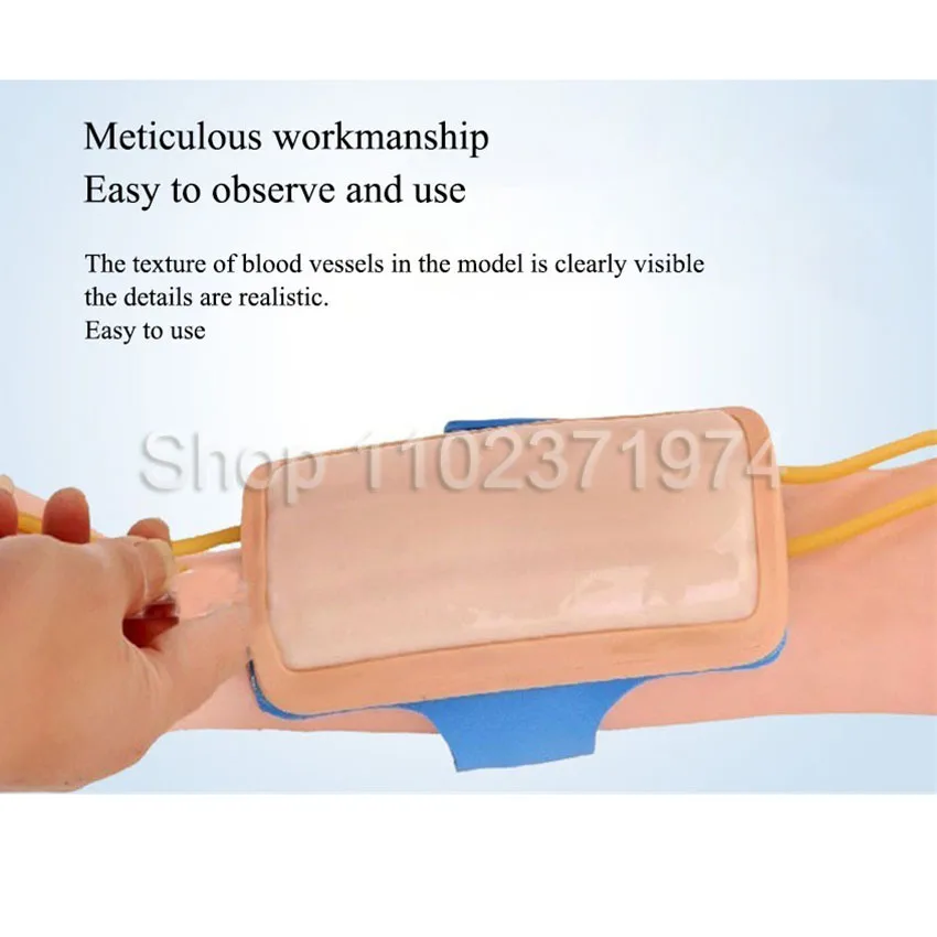 Forearm vein Venous puncture wearable hand model Arm injection Nurse taking blood Training practice Mold