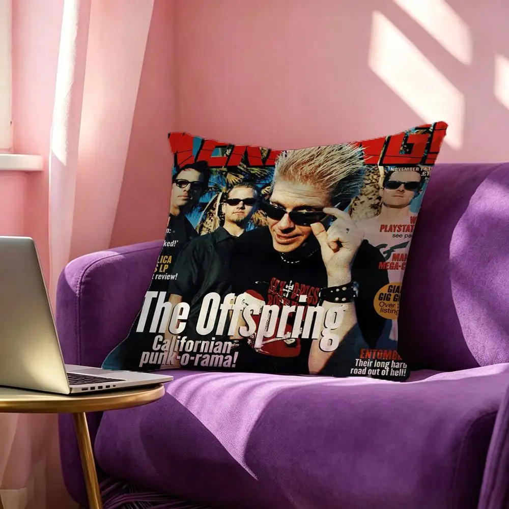 Punk Rock T-The O-Offspring Photo Pillow Case Square Double-Sided Sofa Cushion Cover Bedroom Bedside Pillow