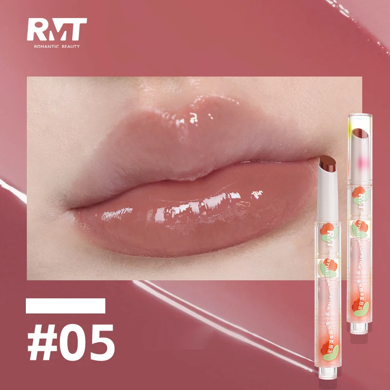 Rmt fruta geléia labial sólido brilho labial com acabamento espelhado shimmer hidratante multi-uso para mancha labial óleo bálsamo lama plumping maquiagem