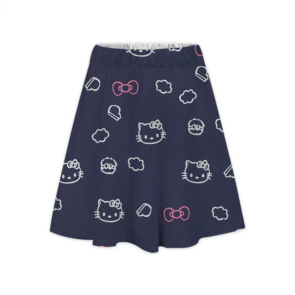 Sanrio rok Hello Kitty musim panas, rok Mini gaya Jepang Y2k Kawaii lucu Fairycore rok pendek Steampunk