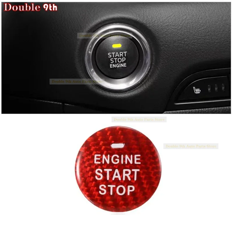 Carbon Fiber One-Click Start Up Engine Button Decoration Stickers For Mazda 2 3 6 CX3 CX4 CX5 CX7 CX9 CX30 RX8 MX5 MX3 MS MP