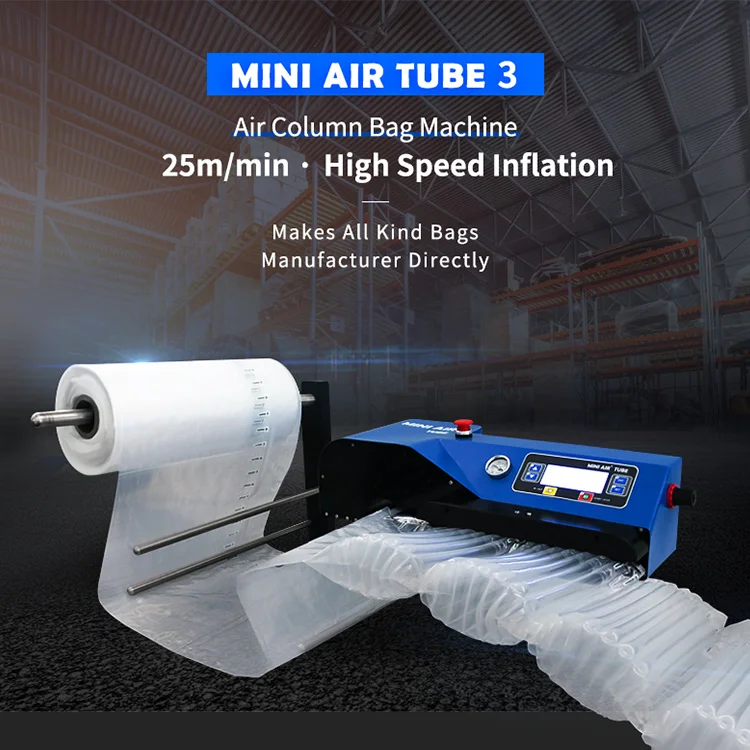 Wine bottle bag inflatable air column packaging machine