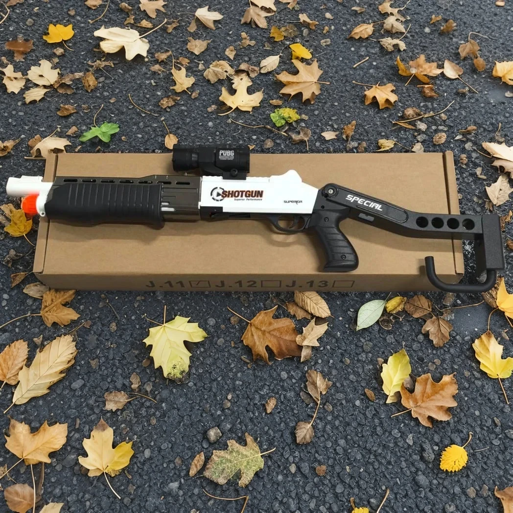 Pistolas de lanzamiento de juguete, balas suaves, pistolas adecuadas de pirata, pistolas de juguete de deformación de concha suave para deportes de juguete mayores