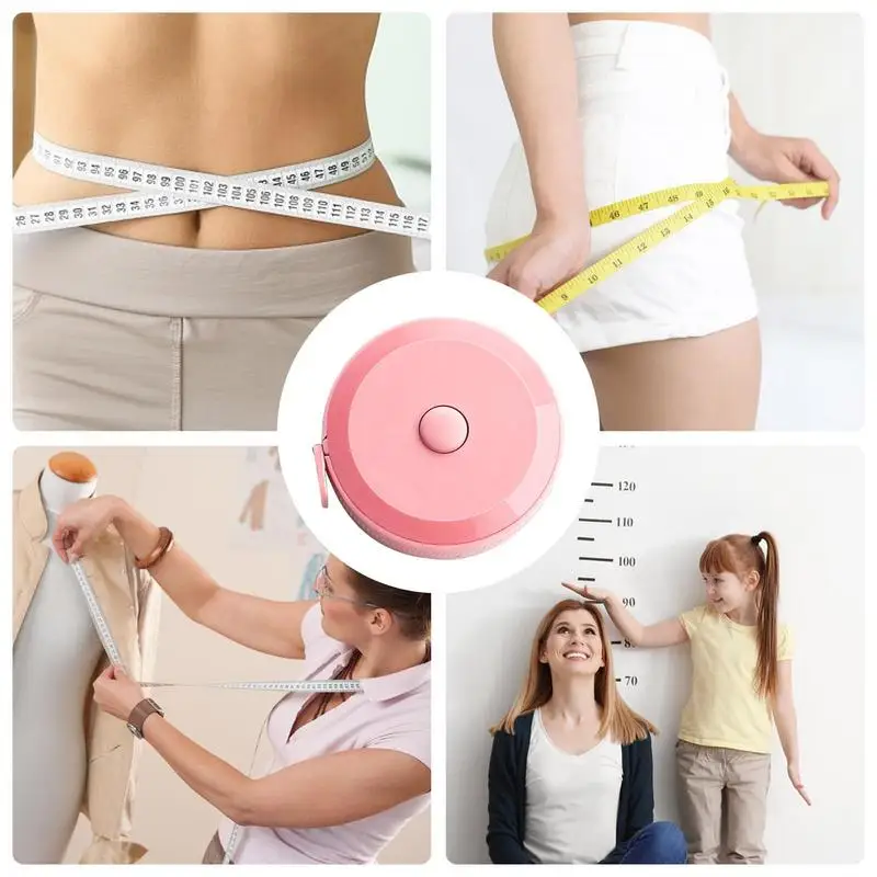 เทปวัดร่างกาย Double Scale Body Sewing เด็กที่มีความยืดหยุ่นวัดความสูงไม้บรรทัดสําหรับวัดร่างกายแบบพกพาเครื่องมือ