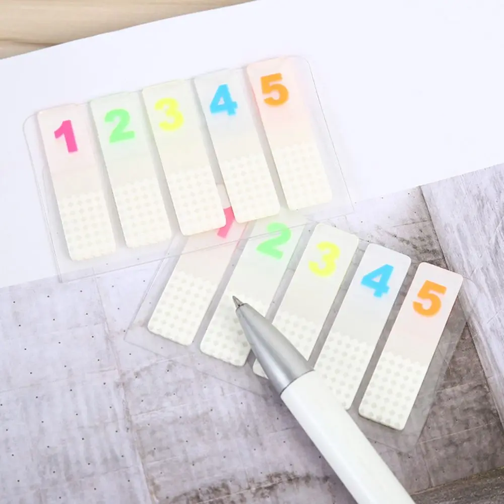 100 Sheets PET Sticky Notes waterproof Writable Classification Instructions Label With Numeric Letters Index Tabs