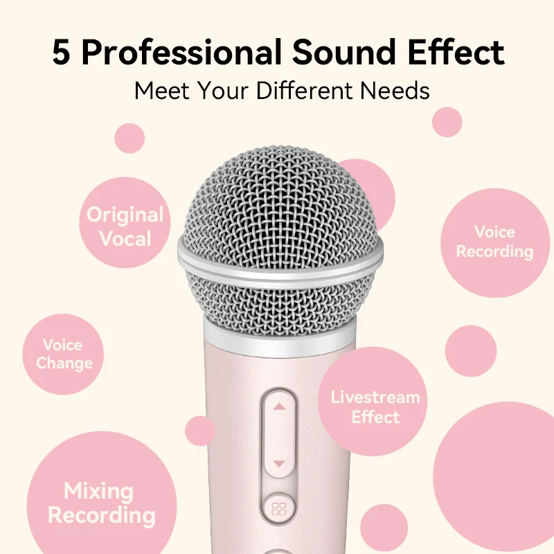 ميكروفون الغناء والتسجيل مع ردود فعل سماعة الأذن، ميكروفون الكاريوكي يعمل مع سبوتيفي، سمول، يوتيوب، موسيقى أبل، كاريوكي TJ، ستينغراي #5