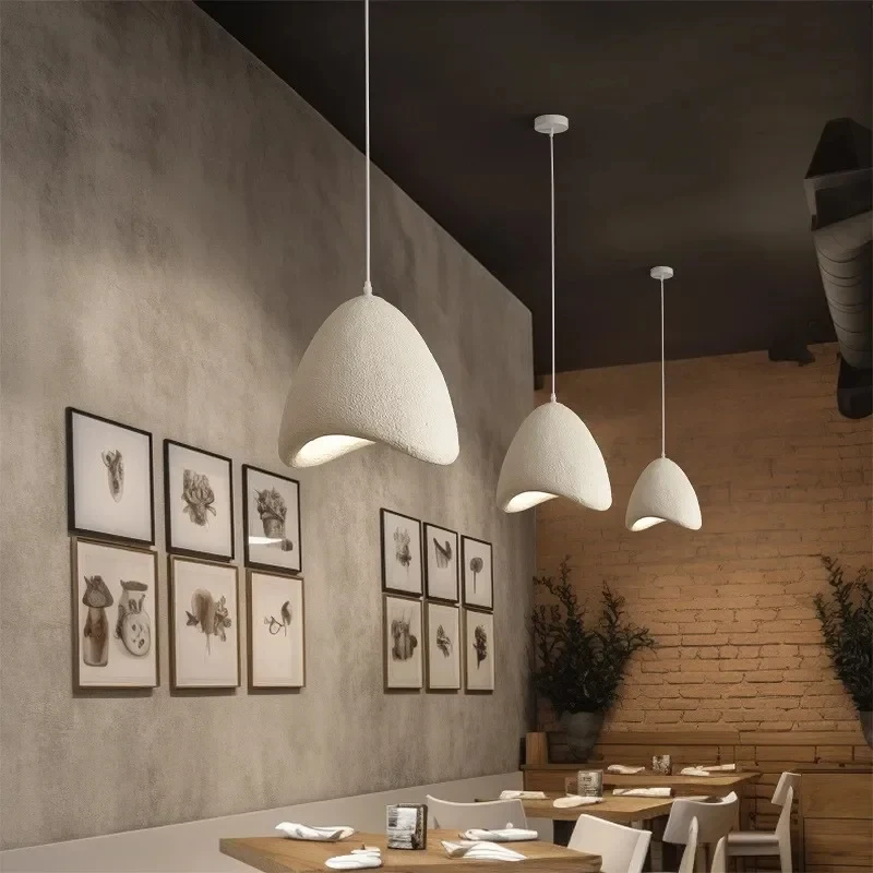 Nordic Minimalism Dining Room Pendant Lights Wabi Sabi Led Hanging Lighting Suspend Bedroom Home Decor Indoor Lamps Fixtures