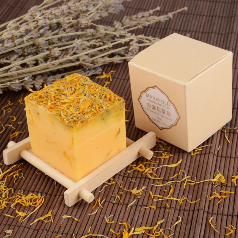 Dry Flower Essential Oil Soap Face Hand Nourishing Skin Care Cleansing Handmade Bath Soap Natural Herbal Soap