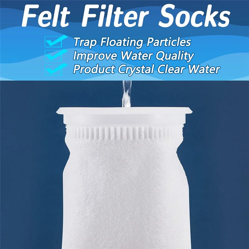 Paquete de ABMH-16 calcetines de filtro de anillo de 4 pulgadas bolsas de filtro de acuario Forsump/transbordamiento Fortank Sump agua salada agua dulce