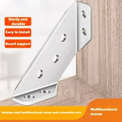 10/1set Corner Brackets Stainless Steel Furniture Angle with Screw Shelf Connector Cabinet Support Fixing Frame Corner Brace